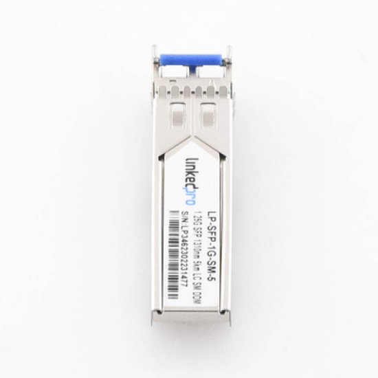 Transceptor Óptico SFP (Mini-Gbic) / Monomodo 1310 nm / 1.25 Gbps / 1000BASE / Conectores LC/UPC Dúplex / DDM / Hasta 5 km 