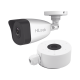 KIT DE CÁMARA + MONTAJE / Bala IP 4 Megapixel / 30 mts IR / Exterior IP67 / PoE / WDR 120 dB / Lente 2.8 mm / H.265+ 