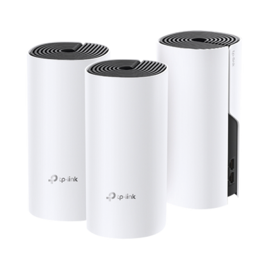 KIT 3 Routers Inalámbricos MESH Interior para Hogar / Doble Banda Wi-Fi 5 AC1200 Mbps / 2 Puerto Gigabit WAN/LAN / 2 Antenas Internas / Administración Mediante la App Deco (iOS, Android) 