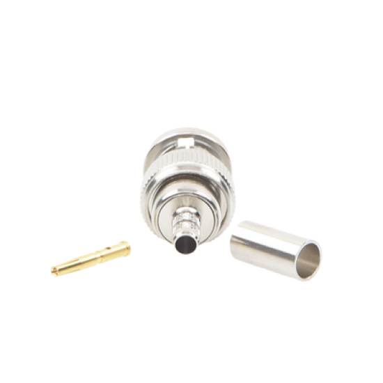 Conector BNC Macho Inverso, de anillo plegable para cables RG-58/U, RG-142/U.
