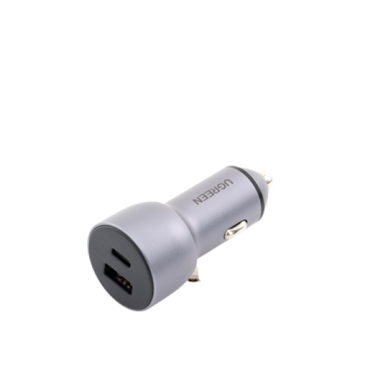Cargador de Auto 42.5W | Puerto USB-A y USB-C | Carga Rápida | Compatible con Vehículos de 12 y 24 VCD | PD3.0 + QC3.0 | Chip Inteligente | Diseño Compacto  Mayor Eficiencia Energética | Caja de Aluminio.