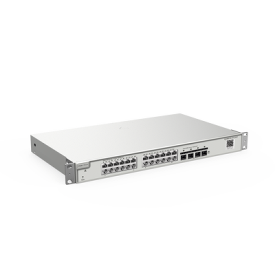 Switch Administrable Capa 3 con 24 puertos Gigabit + 4 SFP+ para fibra 10Gb, gestión gratuita desde la nube
