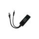 Cable divisor PoE pasivo de 48-55 Vcc @ 12 Vcc, 2 A. Aplicaciones como adaptar micrófonos en cámaras IP