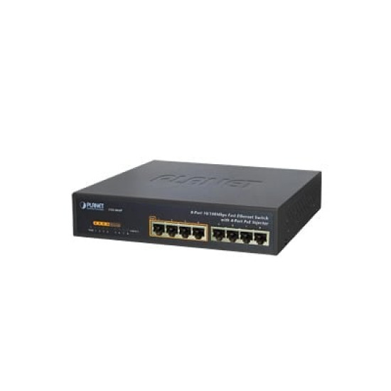 Switch no administrable PoE de 8 puertos 10/100 Mbps con 4 puertos PoE 802.3af Switch no administrable PoE de 8 puertos 10/100 Mbps con 4 puertos PoE 802.3af