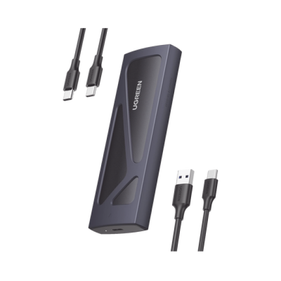 Carcasa Disco Duro NVME M.2 (Enclosure) | Hasta 2TB | USB3.2 a 10 Gbps | Soporta M Key y B+M Key | Compatible con SSD M.2 NVME 2230/2242/2260/2280 | UASP | S.M.A.R.T. | TRIM | ESD Incorporado | Color Negro | Caja de Aluminio.