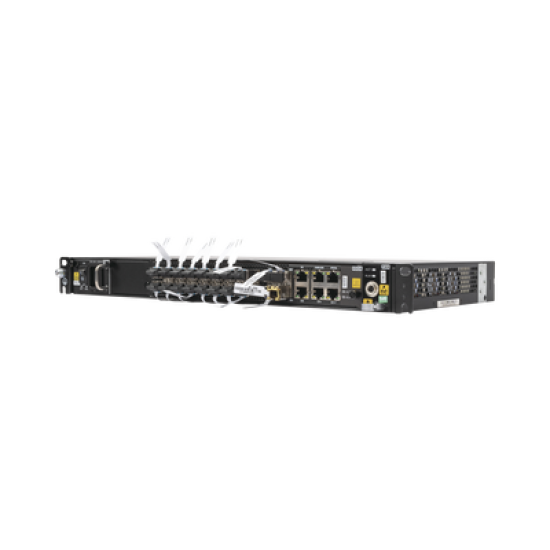 Mini OLT GPON Carrier Class con Tarjeta de Servicio de 16 puertos GPON Hasta 1024 Clientes, 16 módulos clase C+ y Fuente de CA (Corriente Alterna), 1UR, Gestión por Interfaz Web, Gestión UNM2000, CLI, (Incluye Instalación de So