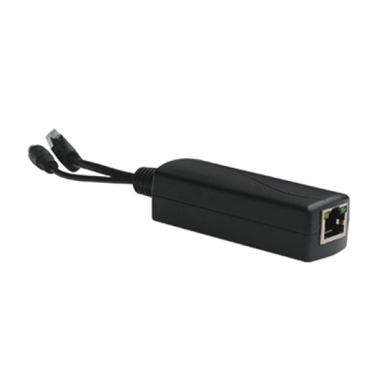 Splitter PoE IN 802.3 af/at / Se Puede Energizar Hasta con 30W / Salida de 12 Vcc / Instalación es Escritorio (superficie plana) / Idea para cámas IP SIN PoE (CCTV)