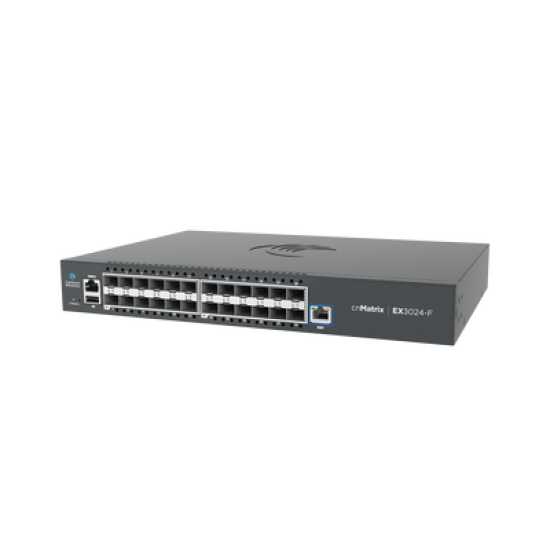 Switch cnMatrix EX3024F Ideal para Distribución en una Red Empresarial / 24 Puertos de Fibra Óptica SFP+(10 Gbps) / Capa 2 y Capa 3 / Doble Fuente de Alimentación en Corriente Alterna / Gestión Gratuita Desde la Nube