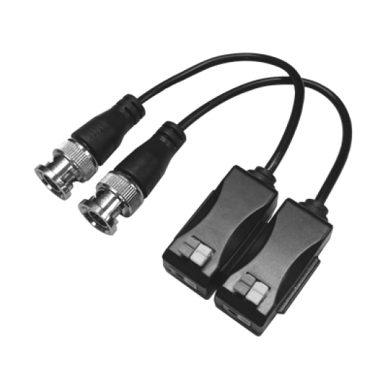Kit de Transceptores (Baluns) con Terminal PUSH SUPERIOR PIG TAIL en ambos conectores, Resolución 4K , Cable flexible COAXIAL Blindado / COAXITRON / AUDIO POR COAXITRON  /Conector 100% COBRE /  Calidad PREMIUM