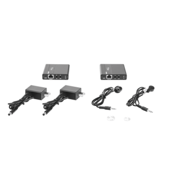 Kit Extensor HDMI para distancias de 70 metros / Soporta resoluciones 720 y 1080P @ 60 Hz / Cat 6, 6a y 7 / Cero Latencia / Uso 24/7 / HDR10 / Salida Loop /  Configuración EDID / Soporta control remoto del equipo fuente / Salida de audio de 3.5mm