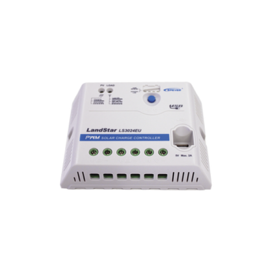 Controlador Solar PWM 12/24 V 30 A, Salida USB