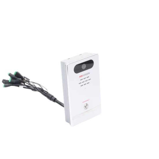Estación de Alarma de Pánico / Cámara de 2 Megapixel / Micrófono Integrado / Exterior IP65 / Protección IK10 / PoE / 10 mts IR  / Entradas y Salidas de Alarma