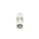 Adaptador en Línea, de Conector Mini UHF Macho a BNC Hembra, Níquel/ Oro/ Teflón.