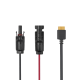 Cable 2.5 m, Negro, Calibre 10 AWG con Terminales MC4 Macho y Hebra para Terminal XT60