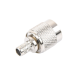 Conector TNC Macho de Anillo Plegable para Cables LMR-240, RG-8/X, 9258, Niquel/Oro/Delrin.