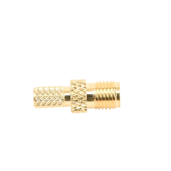 Conector SMA hembra inverso de anillo plegable para cable RG-58/U, Oro/ Oro Teflón.