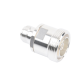 Adaptador en Línea de Conector DIN 7-16 Hembra a N Hembra, Plata / Plata / Teflón.