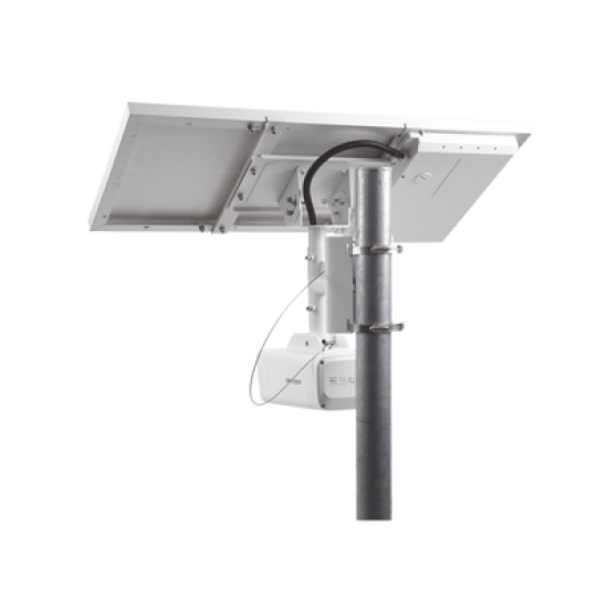 Kit Solar IP All in One / Cámara Bala ColorVu 4 Megapixel / Lente 4 mm / Panel Solar / Batería de Respaldo de Litio 23.2Ah (Hasta 24 Días) / Conexión 4G / Accesorios de Instalación