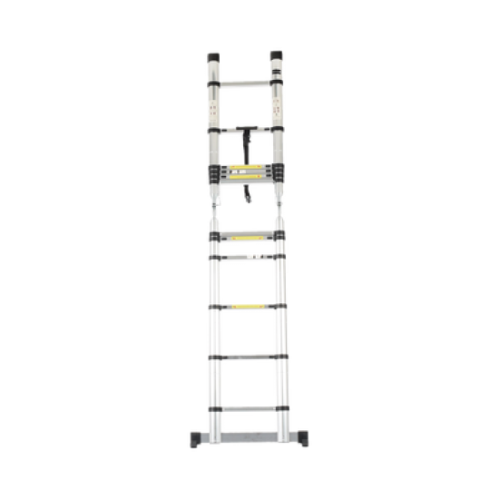 Escalera Telescópica de Aluminio Tipo Tijera de 1.9 + 1.9 Metros de Altura