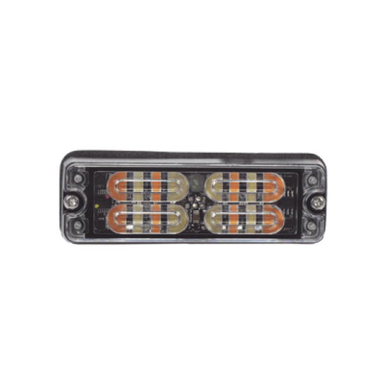 Luz Perimetral, 12 LED Ultra Brillantes, Color Ámbar / Claro