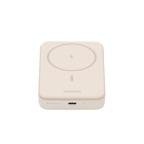 Power Bank MagSafe de 10000mAh | 20W | Carga Inalámbrica y por Cable USB-C | Sistema de Protección Inteligente | Tecnología de Carga Rápida | Ultra Delgado | Ultra ligero | Compatible con iPhone 15/14/13/12 | Color Beige.