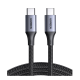 Cable USB-C a USB-C | 2 Metros | Potencia de Carga 240W | 48V/5A | PD3.1 /3.0 | 480 Mbps | Chip E-Market | Carcasa de Aluminio | Nylon Trenzado.