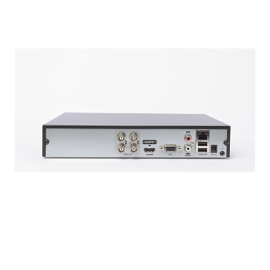 DVR  4 Canales TurboHD + 4 Canales IP / 8 Megapíxel (4K) / Audio por Coaxitron / ACUSENSE Lite / 1 Bahía de Disco Duro / H.265+ / Salida en Full HD  
