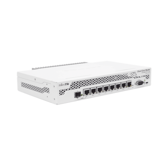 Cloud Core Router, CPU 9 Núcleos, 7 Puertos Gigabit Ethernet, 1 Combo TP/SFP, 1 GB Memoria, Enfriamiento Pasivo