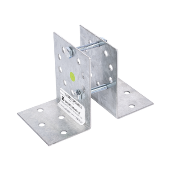 Base Multiposición para postes de paso o esquina en cercos electricos 100% Acero galvanizado.