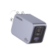 Cargador de 65W serie Nexode Pro | 3 Puertos de Carga Rápida | 2 USB-C | 1 USB-A | Tecnología GaNInfinity | PD3.1 de 65W / QC4.0 | Tecnología de Protección Térmica | Optimiza la Carga | Caja de Aluminio | Incluye Cable U