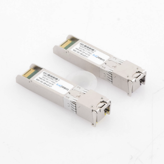 Transceptores Ópticos Bidireccionales SFP+ (Mini-Gbic) / Monomodo 1490 & 1550 nm / 10 Gbps / 10GBASE-BX / Conector LC/UPC Simplex / DDM / Hasta 100 km / 2 Piezas 