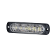 Luz Auxiliar de 12 LED, Rojo/Azul, SAE, Bisel Negro, Lente Transparente