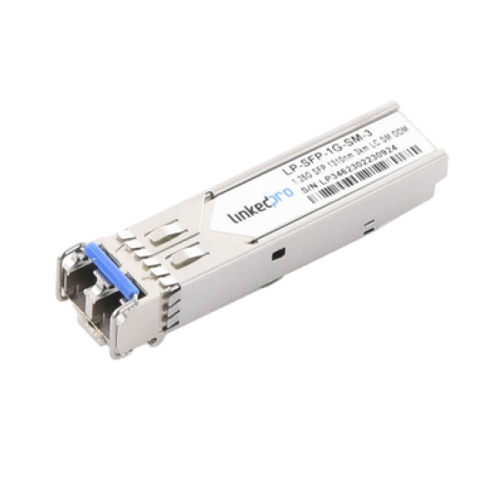 Transceptor Óptico SFP (Mini-Gbic) / Monomodo 1310 nm / 1.25 Gbps / 1000BASE / Conectores LC/UPC Dúplex / DDM / Hasta 3 km 