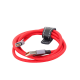 Cable USB-A a USB-C | 1 Metro | Carga Rápida QC 4.0/3.0/2.0 | FPC | AFC | Protección Integrada |  480 Mbps | Caja de Aluminio | Nylon Trenzado | Color Rojo | Ampliamente Sugerido para Carga Rápida HUAWEI.
