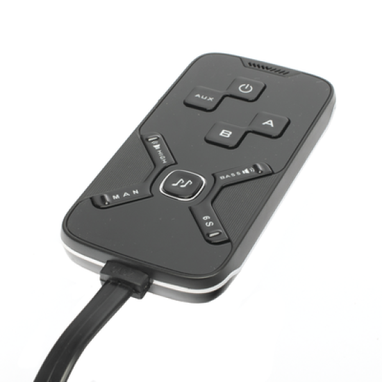 Sirena Vehicular de 100W de Potencia, Con Controlador Unimando Para Tonos, 2 Salidas Auxiliares y Microfono