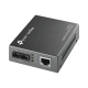 Convertidor Fibra Óptica Monomodo / 1 Puerto RJ45 10/100/1000 Mbps / Puerto Fibra Óptica SC 1000 Mbps / Hasta 20 Km / Plug and Play