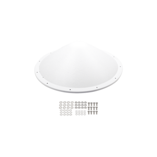 Kit de Antena y radomo, ganancia de  28 dBi, rango de frecuencia extendida (4.9 a 6.5 GHz), conectores SMA-macho inverso, incluye jumper, distancia de hasta 15 km  