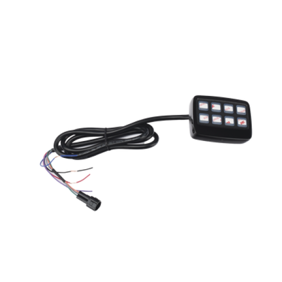 Barra de luces de 8 Módulos, 32 LED, 47 pulgadas, Ámbar, SAE Clase 1, Con Controlador de 8 interruptores