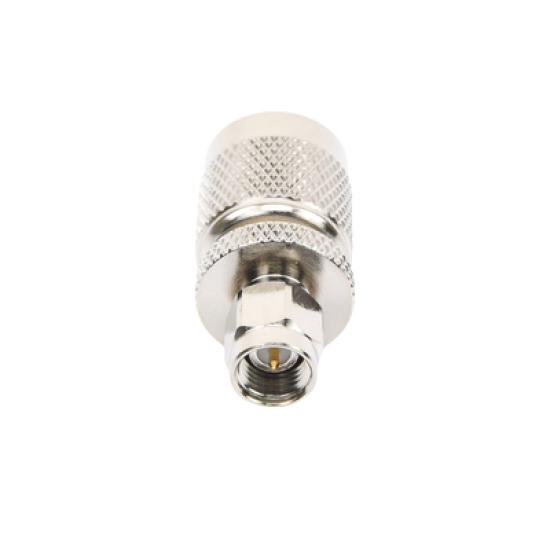 Adaptador en Línea, de Conector SMA Macho a TNC Macho, Níquel/ Oro/ Teflón.