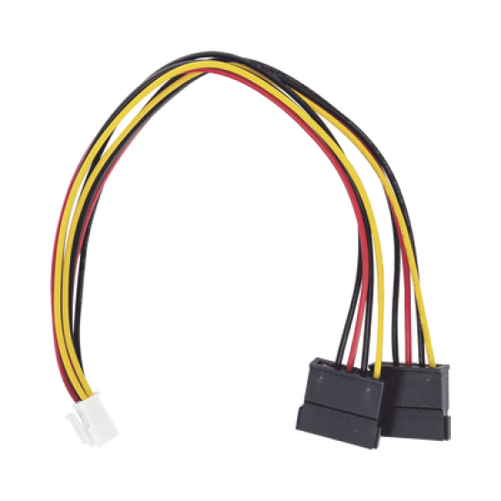 Cable Doble de Corriente SATA / Compatible con DVR's epcom / HIKVISION / 25 cms de Longitud