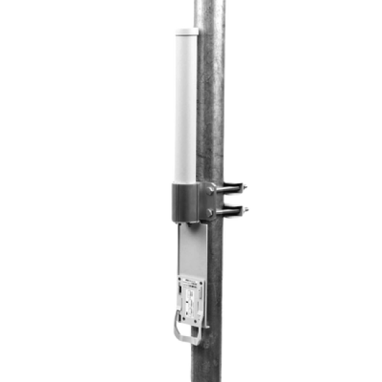 Antena omnidireccional, potente cobertura de 360°, doble polaridad MIMO 2x2, frecuencia 5 GHz (5.45-5.85 GHz) de 10 dBi