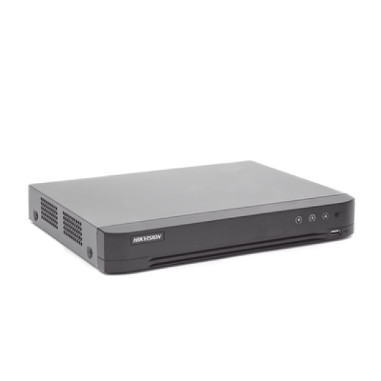 (ACUSENSE / Evita Falsas Alarmas) DVR 4 Megapixel / 16 Canales TURBOHD + 8 Canales IP /  1 Bahía de Disco Duro / Audio por Coaxitron / Salida de Vídeo en Full HD