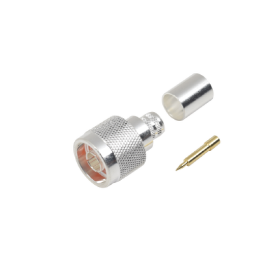Conector N Macho de Anillo plegable para cables LMR-400, 9913, CNT-400, RG8/U-SYS, RFLASH-1113, 8214.