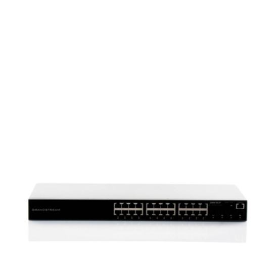 Switch Gigabit PoE+ Administrable / 24 puertos 10/100/1000 Mbps + 4 Puertos SFP Uplink / Hasta 360W / Compatible con GWN Cloud.