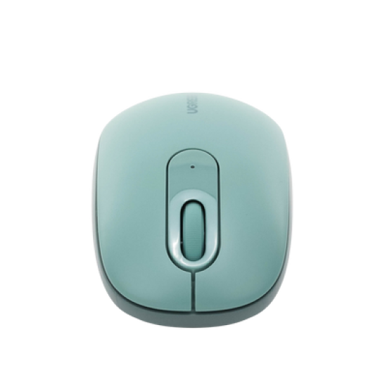 Mouse Inalámbrico 2.4G 800/1200/1600/2400 DPI / Función de 3 botones / Alcance 10m / Silencioso / Ergonómico / Anti-caída y Anti-interferencias / Color Verde / Batería Alcalina AA (incluida).