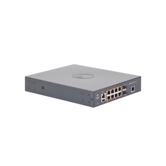 Switch cnMatrix EX2010-P capa 3 de 10 puertos(8 PoE Gigabit 802.3af/at, 2 SFP, 1 consola, 1 MNGMT, 1 USB)  administración desde la Nube (MX-EX2010PXA-U)