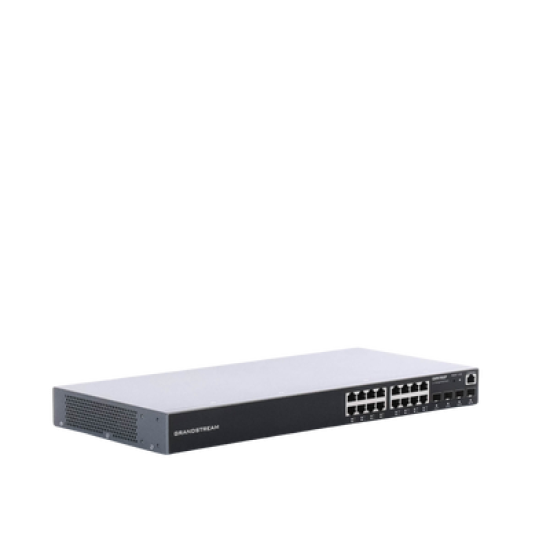 Switch Gigabit PoE+ Administrable / 16 puertos 10/100/1000 Mbps + 4 Puertos SFP Uplink / Hasta 240W / Compatible con GWN Cloud.