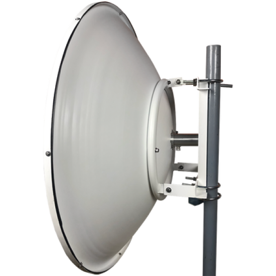 Antena Direccional / 4 ft / 5.9-7 GHz / Ganancia 36 dBi / SLANT de 45 ° y 90° / Ideal para radios (C060940C121C) / Incluye Jumpers con conector N-Macho a RPSMA / montaje y radomo incluido.