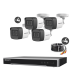 Kit TURBOHD 5 Megapixel / DVR 4 Canales / 4 Cámaras de 5 Megapixel con Micrófono Integrado / 4 Cables 18 Metros / Fuente de Poder Profesional 
