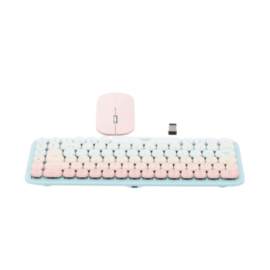 PAQUETE DE TECLADO Y MOUSE INALÁMBRICO UGREEN ROSA